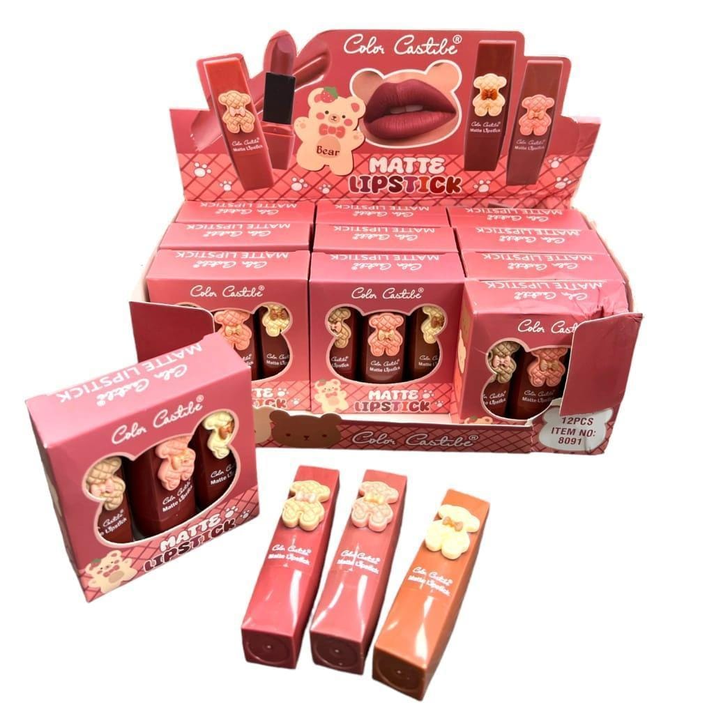 Castle pigmented lipsticks pack of 3 Colours