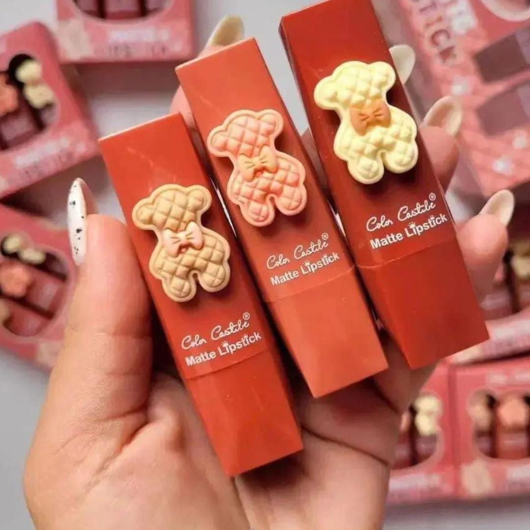 Castle pigmented lipsticks pack of 3 Colours
