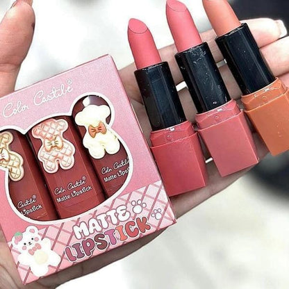 Castle pigmented lipsticks pack of 3 Colours
